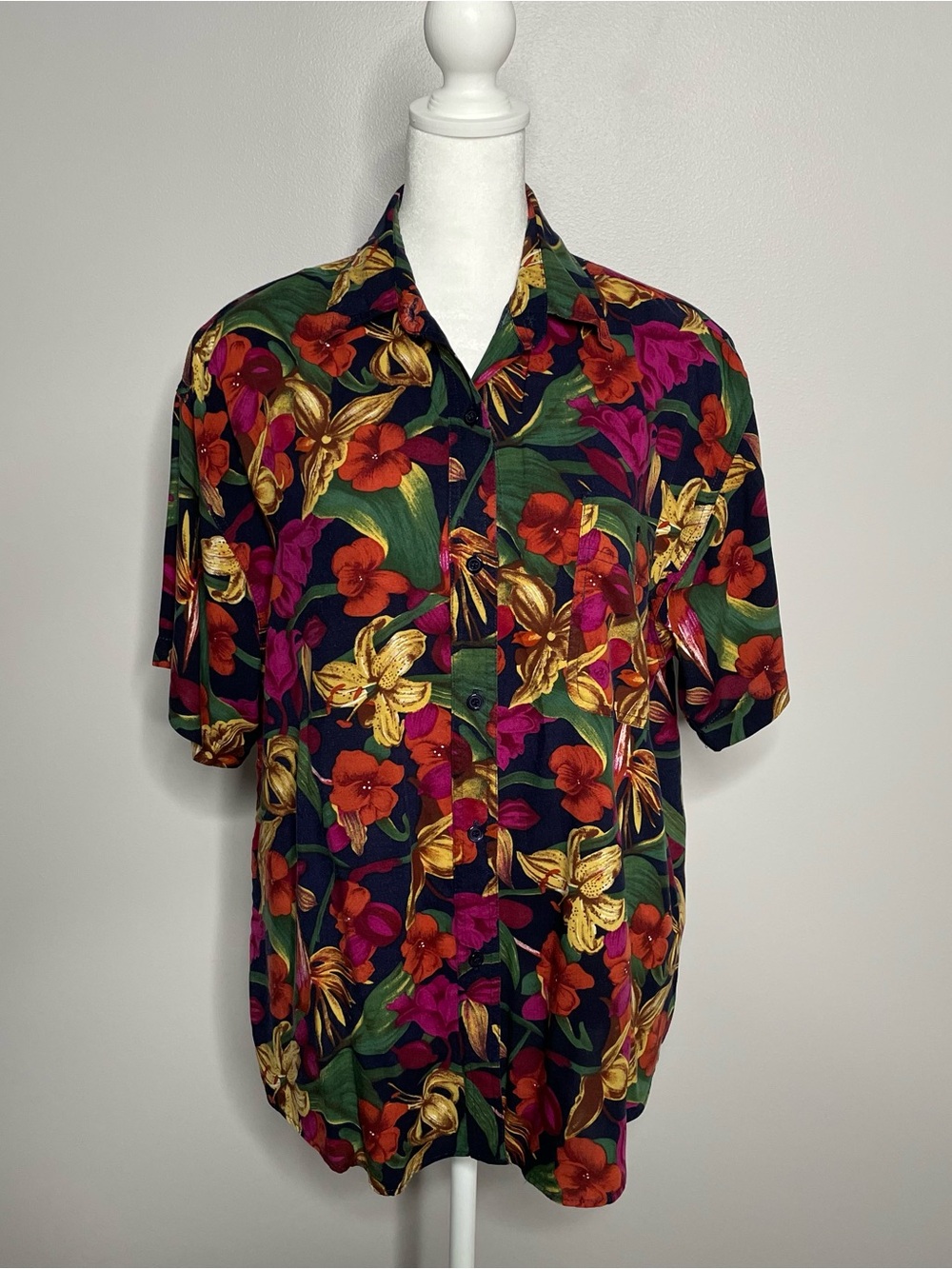 Solutions Original Medium Floral Button-Up Camp Shirt